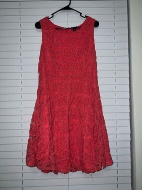 Torrid Coral Lace A-Line Mini Dress - Size 16